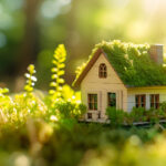 maison miniature entourée de verdure