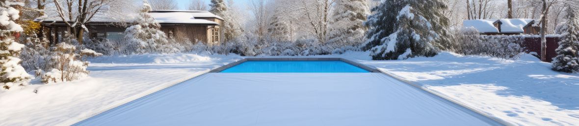 bache d'hiver pour couvrir une piscine lors de l'hivernage