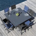 Lot de 2 chaises pliantes Ida - Aluminium et toile TPEP | Design épuré, légère, confortable | Grey & Gris