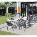 Lot de 2 fauteuils coque Jato - Aluminium et résine | Design néo-retro, léger et résistant | Blanc