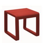Table basse carrée Antonino | Châssis aluminium époxy | Rouge