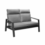 Fauteuil Le Marseille Duo | Châssis aluminium époxy et coussins déhoussables | Grey