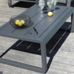 Table basse Antonino | Châssis aluminium époxy | Graphite