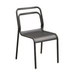 Chaise Eos - Aluminium epoxy intégral | Galbée, empilable et colorée | Cola
