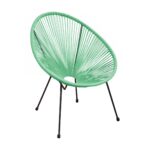 Lot de 2 fauteuils Rio - Châssis acier époxy et résine | Grey & Amande