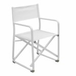 Lot de 2 fauteuils pliants Scénario - Aluminium epoxy et toile | Légers, pliables et intemporels | Blanc