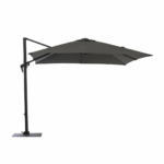 Parasol déporté - Mât aluminium et toile polyester | 3x3m | Gris