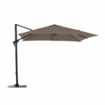 Parasol déporté - Mât aluminium et toile polyester | 3x3m | Taupe