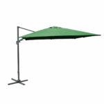 Parasol déporté - Mât aluminium et toile polyester | 3x3m | Grey & Vert