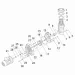Unité moteur pour BADU 42/13 G 0,75 kW Mono pour pompe BADU fa 42/13 à 42/30  - SPECK