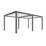 Pergola autoportée solaire Mira | 3,5x6m | Graphite & Blanc