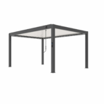 Pergola autoportée solaire Mira | 3x4m | Graphite & Blanc