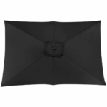 Toile de parasol | 3x2/6 baleines | Noir