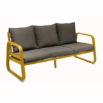 Canapé Tonio 3 places - Châssis aluminium | Miel