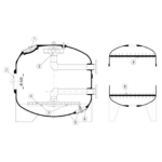 Collecteur complet avec crépines Ø2340 pour filtre FB200 - Filtre à sable (CALPLAS)