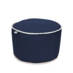 Pouf extérieur Mojo | Marine et blanc