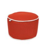 Pouf extérieur Mojo | Orange et blanc