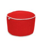 Pouf extérieur Mojo | Rouge écarlate et blanc