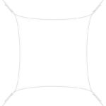 Voile d'ombrage carrée 4x4 Easy Sail | Blanc